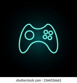 Joy stick neon icon. Simple thin line, outline vector of web icons for ui and ux, website or mobile application