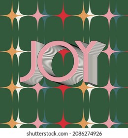 Joy text 3D-Illustrationsgrafik funkelt Design-Weihnachtsfeste Typografie-Vektorgrafik