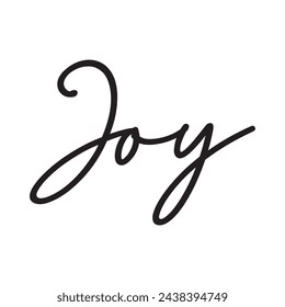 joy text on white background.