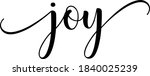 Joy text vector written with an elegant typography.