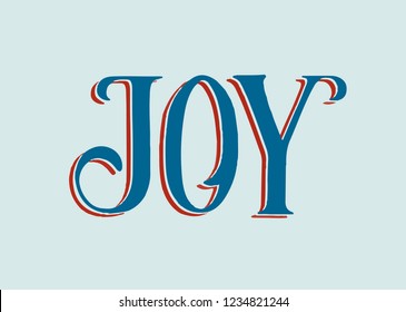 Joy typography illustration