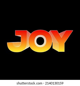 Monograma de tipografía de alegría. Icono de letras JOY.