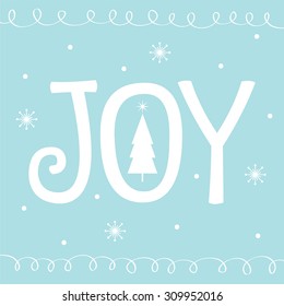 joy and winter, christmas design suitable for your personal greeting card