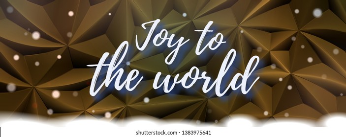 Joy World Calligraphy Greeting Text On Stock Vector (Royalty Free ...