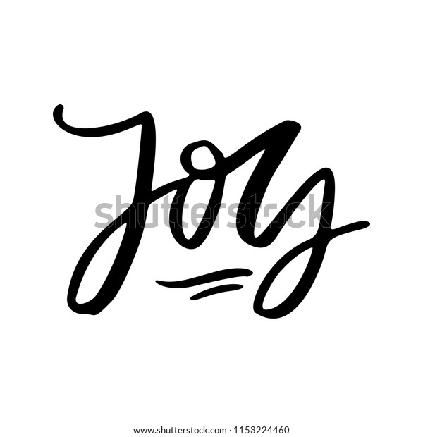 Joy World Calligraphy Phrase Hand Drawn Stock Vector (Royalty Free ...