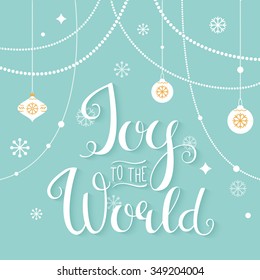 Joy to the World. Hand Lettering Sign