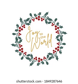 joy for the world lettering typography quotes . inspiration and motivational typography quotes for t-shirt and poster design illustration - vector

