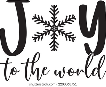 Joy To The World, Merry Christmas, Santa, Christmas Holiday, Vector Illustration File