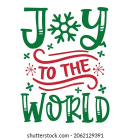 Joy to the world SVG Design | Typography, Silhouette, Christmas SVG Cut Files for T-shirt, mug, poster and more