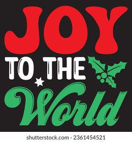 Joy To The World t-shirt design vector file