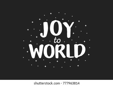 Joy To The World Vector Text Background