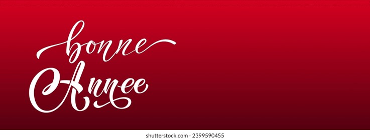 Joyeux noel and Bonee Annee. Merry Christmas card template with greetings in French. Hand drawn lettering. Premium vector illustration with typographic text for Merry Christmas card design
