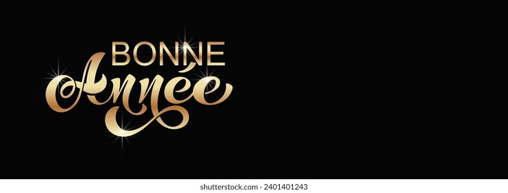 Joyeux noel and Bonee Annee. Merry Christmas card template with greetings in French. Hand drawn lettering. Premium vector illustration with typographic text for Merry Christmas card design