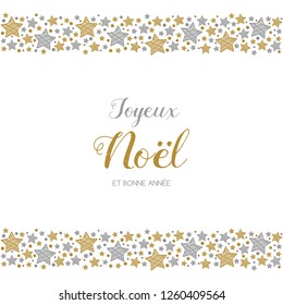 Joyeux Noel et Bonne Annee - french Christmas wishes. Vector