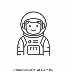 A joyful astronaut stands confidently in their spacesuit, ready for adventure in the vastness of outer space. This playful vector illustration captures the excitement of exploration.