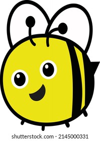 Joyful bee, illustration, vector on a white background.
