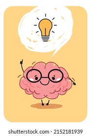 a joyful brain that has a creative idea