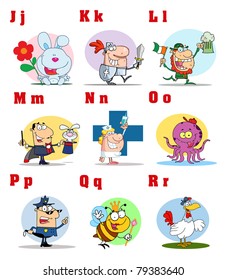 Joyful Cartoon Alphabet Collection 2