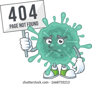 joyful cartoon character of coronaviruses elevate a board