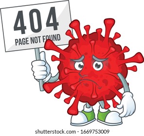 joyful cartoon character of dangerous coronaviruses elevate a board