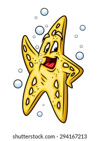 Joyful Cartoon Starfish