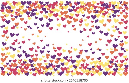 Joyful celebration A vibrant scatter of colorful hearts creates a festive, romantic background perfect for Valentines Day, weddings, or any project needing a touch of love and whimsy.
