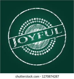 Joyful chalkboard emblem
