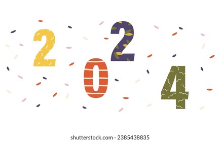 Joyful Chaos Of 2024, Colorful Confetti Filled The Air, Celebrating New Beginnings And Endless Possibilities