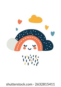 joyful child expression, art vector illustration