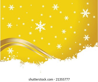 joyful christmas background with snowflakes - vector style