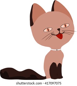joyful cute funny kitten