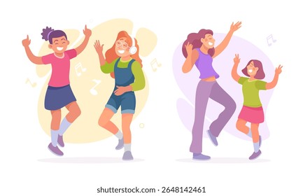 Momentos de dança alegres e deliciosos compartilhados com amigos e familiares trazem pura felicidade