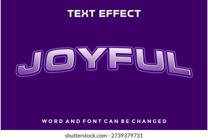 Joyful editable text effect design template