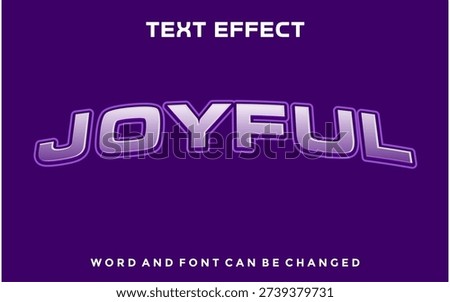 Joyful editable text effect design template