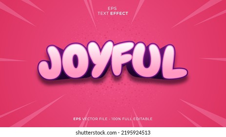 Joyful editable text effect font