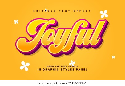 Joyful editable text effect template