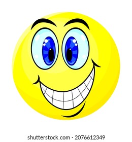joyful emoji drawing, vector illustration