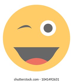 
Joyful expression through emoticon icon
