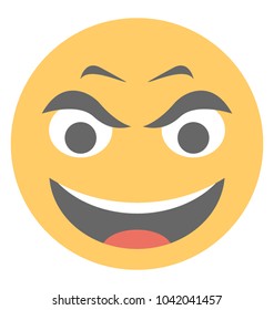 Joyful expression through emoticon icon
