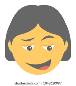 
Joyful expression through emoticon icon
