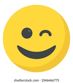 Joyful expression through emoticon icon