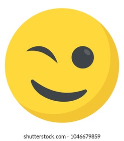 Joyful expression through emoticon icon