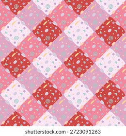 Patrones festivos alegres que celebran la felicidad y el amor, mezclando el espíritu cálido de San Valentín en colores alegres y Formas juguetonas.
