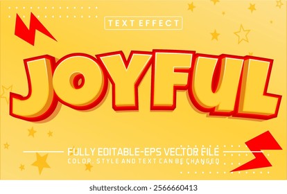 Joyful font Text effect editable	