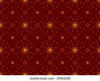 Joyful Geometrical Pattern of Abstract Flower Shapes