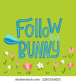 Letras de alegría dibujadas a mano por Pascua para tarjetas de felicitación, publicaciones en medios sociales, pegatinas. Los pasteles de caramelos coloridos emiten la ilustración vectorial en estilo plano.