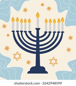 joyful illustrations commemorating Hanukkah, the Jewish Festival of Lights. perfect for Hanukkah greeting, social media post, holiday cards, and visual content celebrating the Festival of Lights.