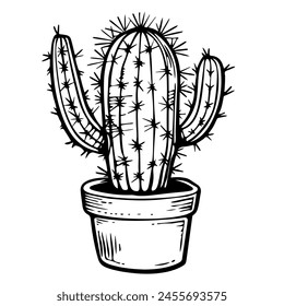 Joyful Kawaiicore Cactus Celebration: Hand-Drawn Coloring Spectacle Unfolds!