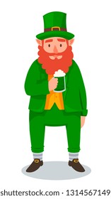 Joyful leprechaun. St Patrick's day