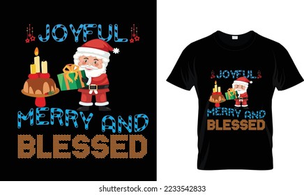 Plantilla de diseño de camisetas alegre y bendecida